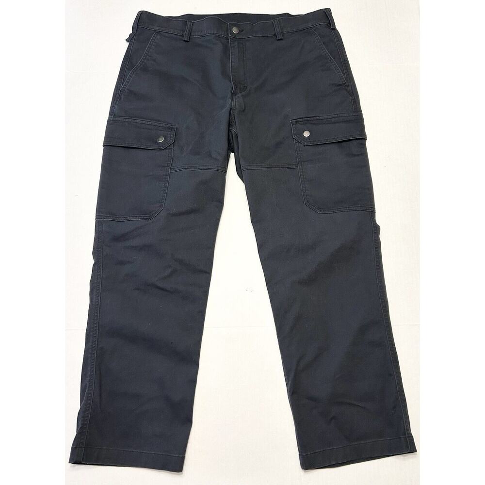 Duluth Trading 40 Grit Cargo Pants 38x30 Black Utility Workwear Standard Fit